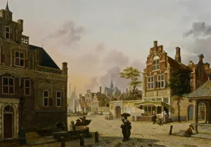 A Summer Day in Haarlem by Jan Hendrik Verheijen Oil Painting