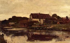 A Farm Near Pont Aven Oil painting by Jan Hendrik Weissenbruch
