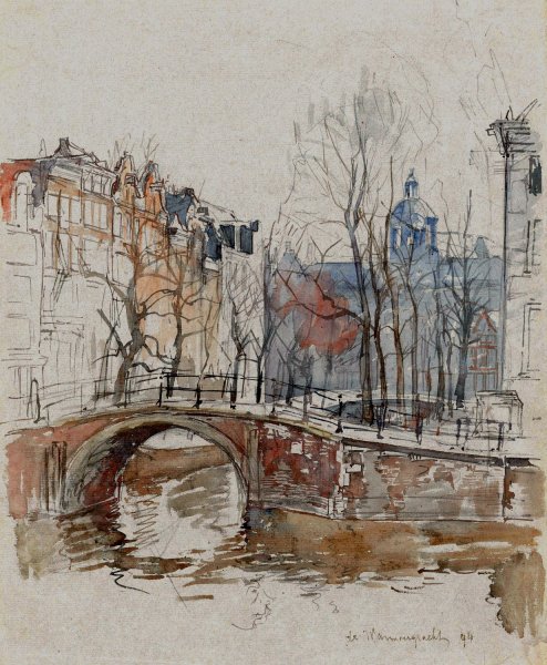 De Warmoesgracht  by Jan Hoynck Van Papendrecht - Hand-Painted Oil Painting Reproduction