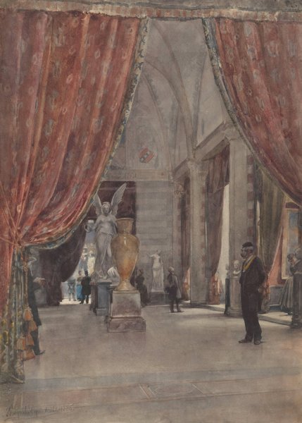 Eregalerij van het Rijksmuseum Amsterdam  by Jan Hoynck Van Papendrecht - Hand-Painted Oil Painting Reproduction
