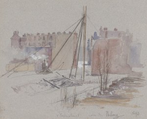 Heiwerkzaamheden aan de Van Eeghenstraat, achter de Parkweg by Jan Hoynck Van Papendrecht Oil Painting