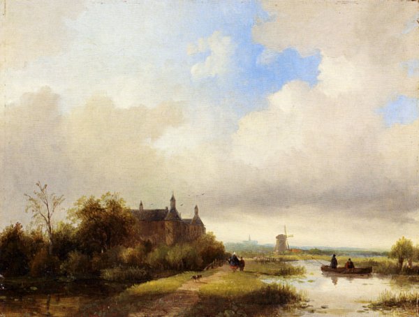 Travellers on a Path, Haarlem in the Distance