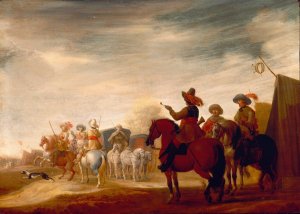 Military Camp by Jan Jacobsz Van Der Stoffe Oil Painting