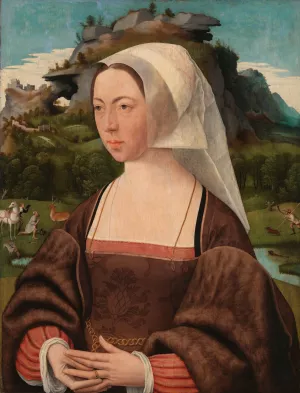 Portrait of an Unknown Woman by Jan Jansz Mostaert Oil Painting