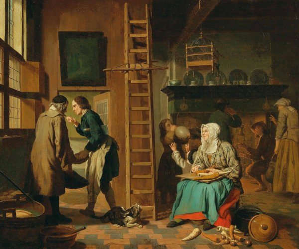 Main Product Photo of A Kitchen Interior Painting by Jan Josef Horemans The Elder