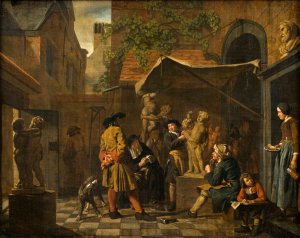A Sculptor's Studio by Jan Josef Horemans The Elder Oil Painting