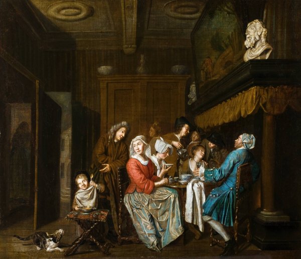 Main Product Photo of A Tea Party Painting by Jan Josef Horemans The Elder