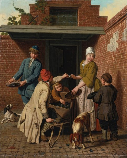 Main Product Photo of The Mussel Seller Painting by Jan Josef Horemans The Elder