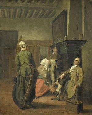 Merry Company by Jan Josef Horemans The Younger Oil Painting