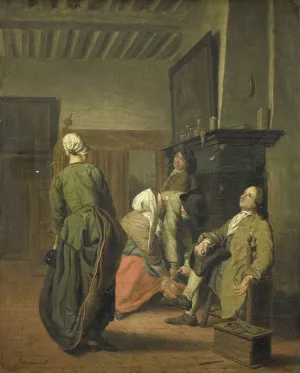 Merry Company by Jan Josef Horemans The Younger Oil Painting