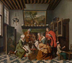 Tea-Time by Jan Josef Horemans The Younger Oil Painting