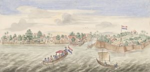 Gezicht op Malakka vanaf zee by Jan Keldermans Oil Painting