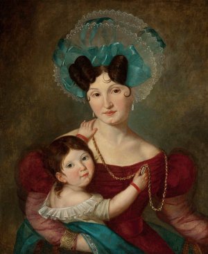 Portrait of Maria Anna Rawicz by Jan Krzysztof Damel Oil Painting