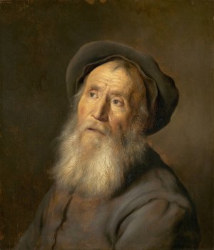 Bearded Man with a Beret by Jan Lievens Oil Painting