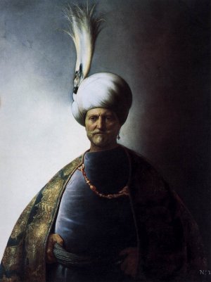 Old Man in Oriental Garb by Jan Lievens Oil Painting
