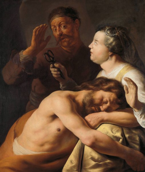 Samson and Delilah  by Jan Lievens - Hand-Painted Oil Painting Reproduction