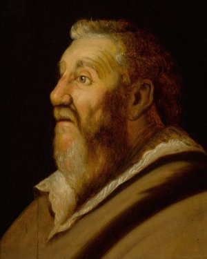 Study of a man looking up by Jan Lievens Oil Painting