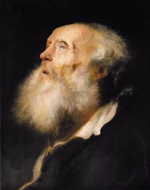 Study of an Old Man by Jan Lievens Oil Painting