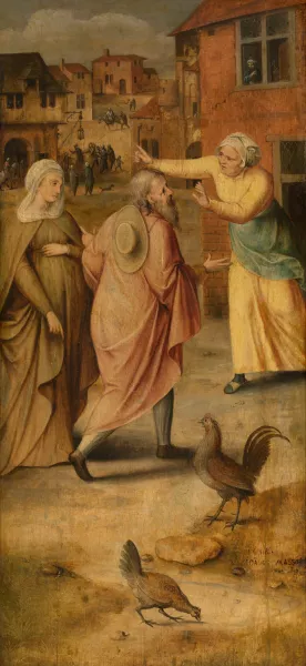 Mary and Joseph Find no Lodgings in Bethlehem by Jan Massijs Oil Painting