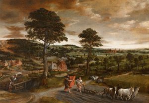 The Calling of Elisha by Jan Massijs Oil Painting