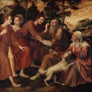 The Healing of Tobit by Jan Massijs Oil Painting