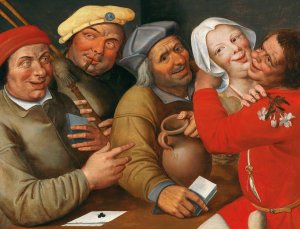 A Merry Company by Jan Massys Oil Painting