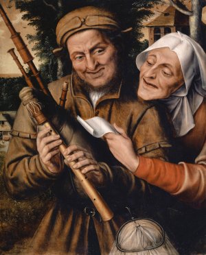 Couple Making Music by Jan Massys Oil Painting