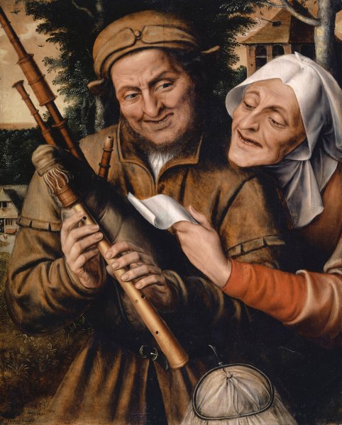 Main Product Photo of Couple Making Music  Painting by Jan Massys