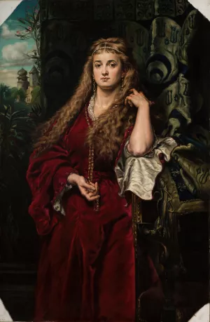 Castellan's Daughter Oil painting by Jan Matejko