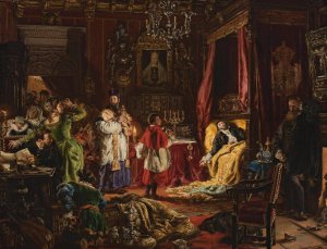 Death of Sigismund Augustus in Knyszyn in 1572 by Jan Matejko Oil Painting