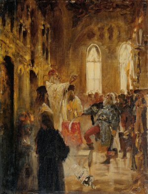 Kronungsszene by Jan Matejko Oil Painting