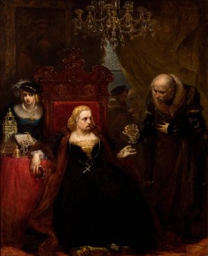 Poisoning of Queen Bona by Jan Matejko Oil Painting