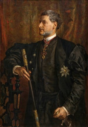 Portrait of Alfred Potocki by Jan Matejko Oil Painting