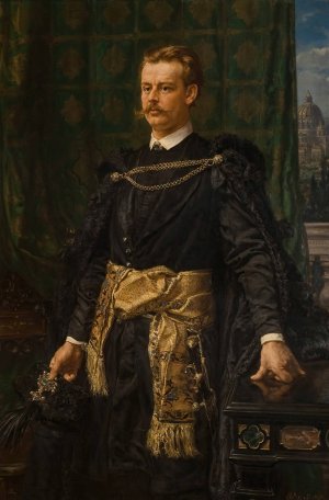 Portrait of Artur Potocki by Jan Matejko Oil Painting