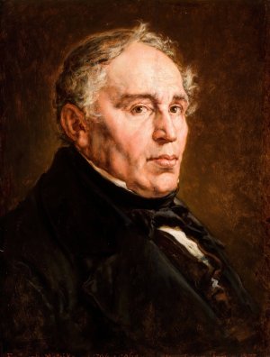 Portrait of Franciszek Matejko, Artist's Father by Jan Matejko Oil Painting