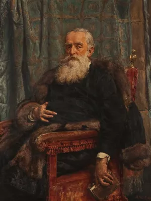 Portrait of Henryk Krajewski by Jan Matejko Oil Painting