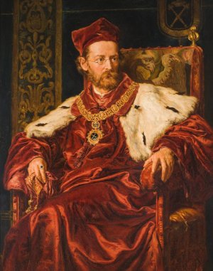 Portrait of Jozef Szujski Oil painting by Jan Matejko