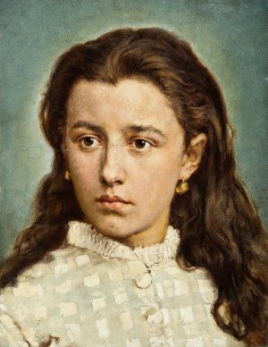 Portrait of Maria Levittoux by Jan Matejko Oil Painting