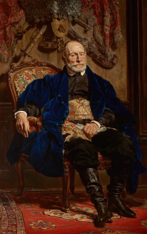 Portrait of Piotr Moszynski by Jan Matejko Oil Painting