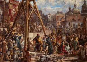 Retaking of Rus. Wealth and Education, 1366 AD, from the series “History of Civilization in Poland” Oil painting by Jan Matejko