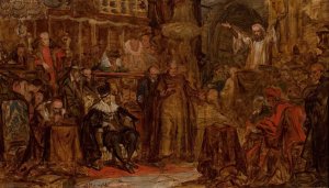 Sketch for 'Skarga's Sermon' by Jan Matejko Oil Painting