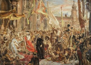Sketch for the painting 'Constitution of the 3 May' by Jan Matejko Oil Painting