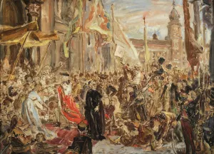 Sketch for the painting 'Constitution of the 3 May' by Jan Matejko Oil Painting