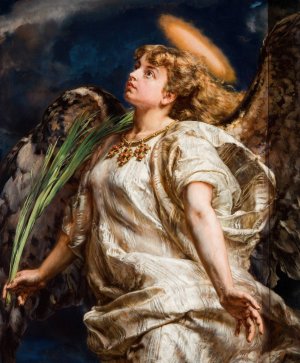 Song - study for the painting of Joan of Arc by Jan Matejko Oil Painting