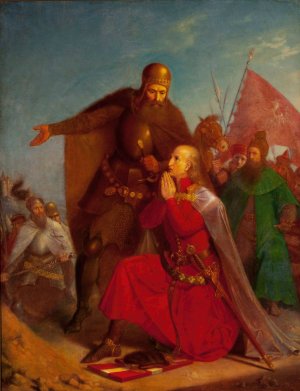Wladyslaw Jagiello and Vytautas praying before the battle of Grunwald by Jan Matejko Oil Painting