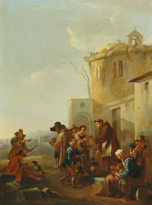 Charity by Jan Miel Oil Painting