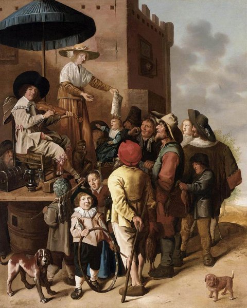 A Quack and His Assistant by Jan Miense Molenaer - Hand-Painted Oil Painting Reproduction