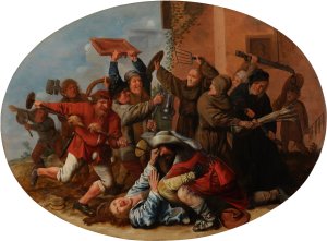 Battle Between Carnival and Lent by Jan Miense Molenaer Oil Painting