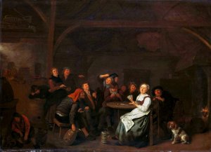 Cheating at Cards by Jan Miense Molenaer Oil Painting