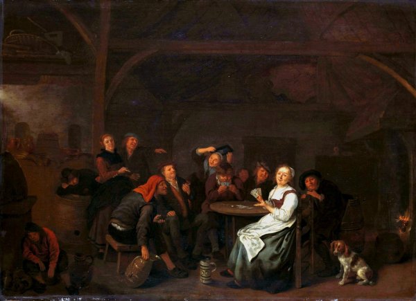 Cheating at Cards  by Jan Miense Molenaer - Hand-Painted Oil Painting Reproduction